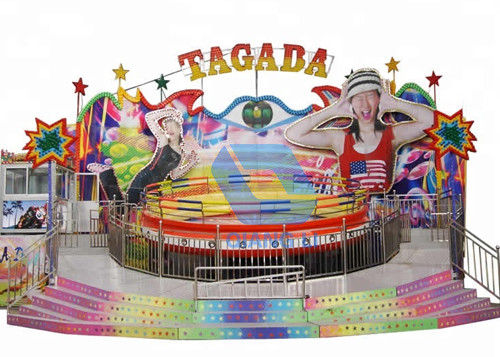 Il parco a tema di carnevale di divertimento guida i giri della luna park della piattaforma girevole di Tagada della discoteca sul rimorchio fornitore
